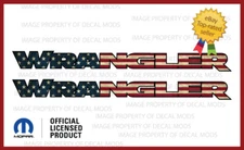 Set: 2007 - 2018 Jeep JK WRANGLER hood decals stickers Worn American Flag FJ5S5