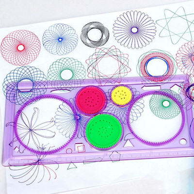 Drawing Art Drafting Stencil Spirograph Ruler Geometric Spiral Tool Stationery