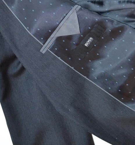 NWT Hugo Boss Black Label Trim Fit Pinstripe Super 100 Wool Business Suit 40R US - Picture 6 of 12