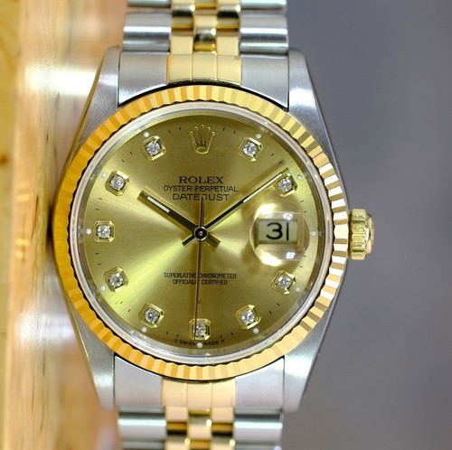 Rolex Mens Datejust Factory Champagne 
