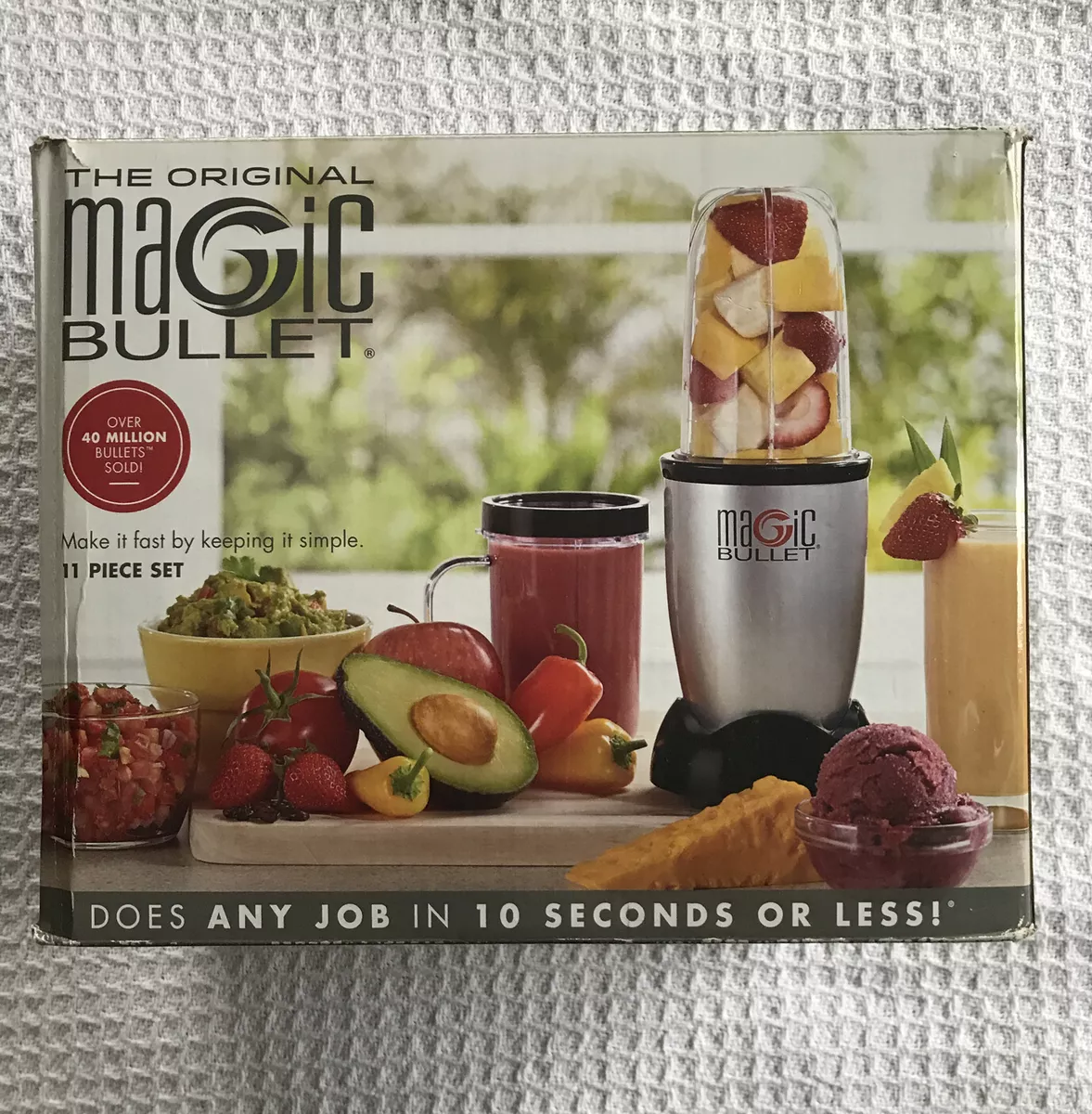 The Original Magic Bullet Countertop Blender 11 Piece Set Dishwasher Safe  856915005155