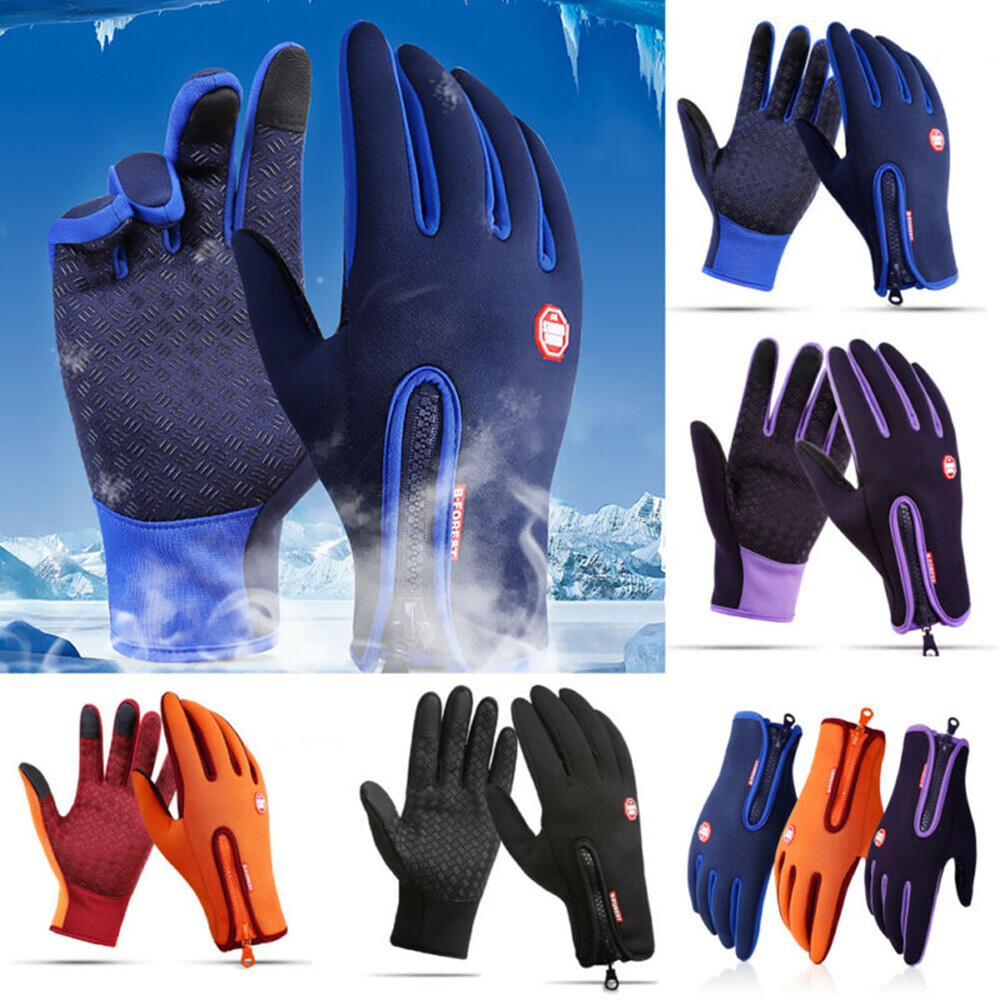 Winter Gloves for Men and Women Touch Screen Enabled Windproof Waterproof Thermal Cold Weather Gloves-image