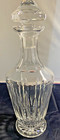 GLASS CRYSTAL DECANTER BOTTLE  TOPPER possible Waterford Eileen design — photo 1