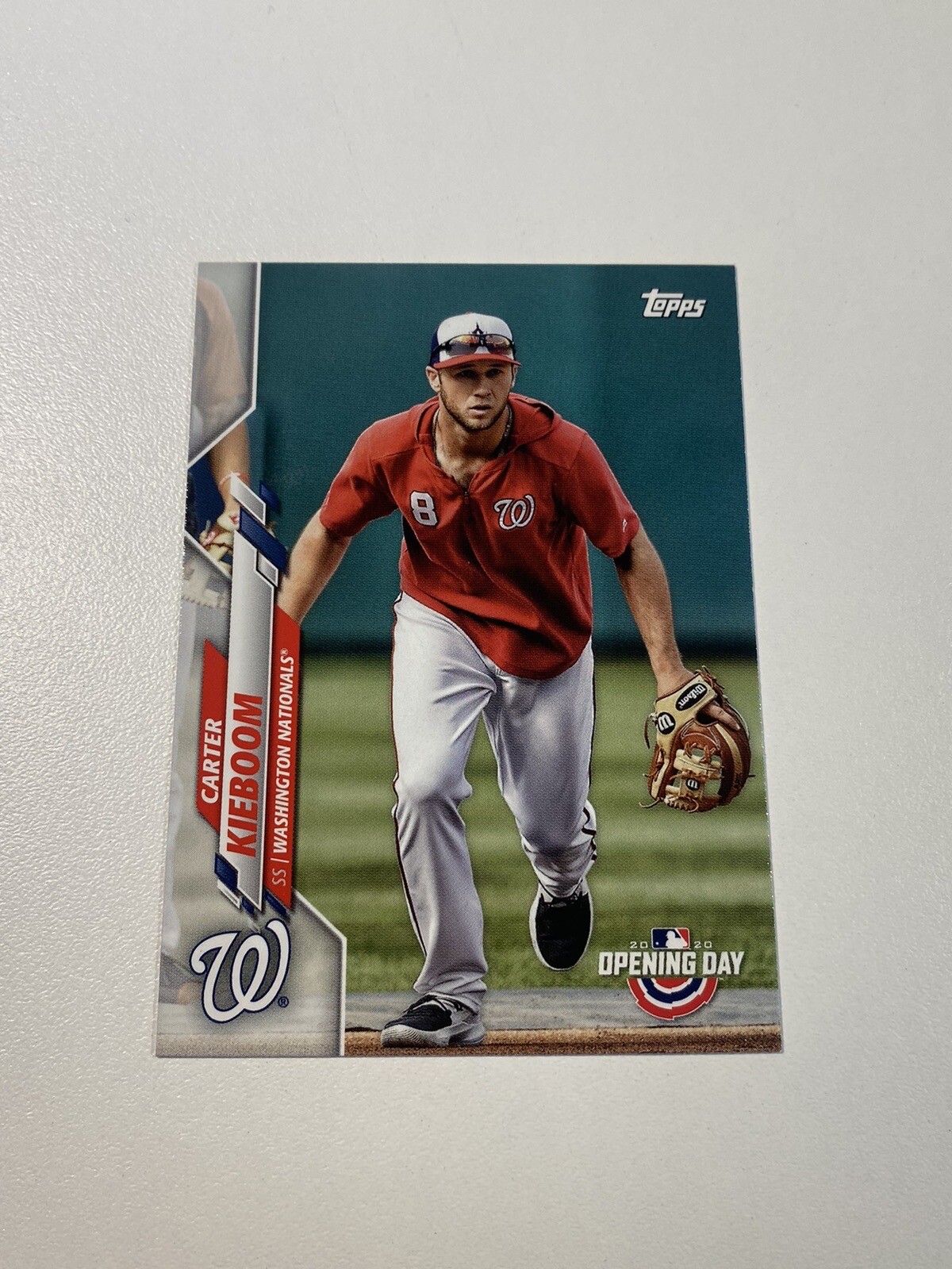 2020 topps opening day carter kieboom sp Photo Variation #39 Los Angeles Angels