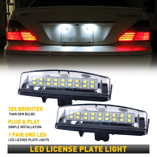 2X LED License Plate Light For 2002-2011 Toyota Camry 2004-2010 Toyota Sienna
