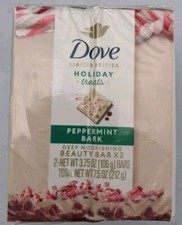 Dove Beauty Bar Soap Limited Edition Holiday Treats Peppermint Bark 2 Bars New