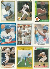 Huge 60 + JOSE OFFERMAN different cards lot 3 RC 1990 - 2000 Dodgers Royals Sox
