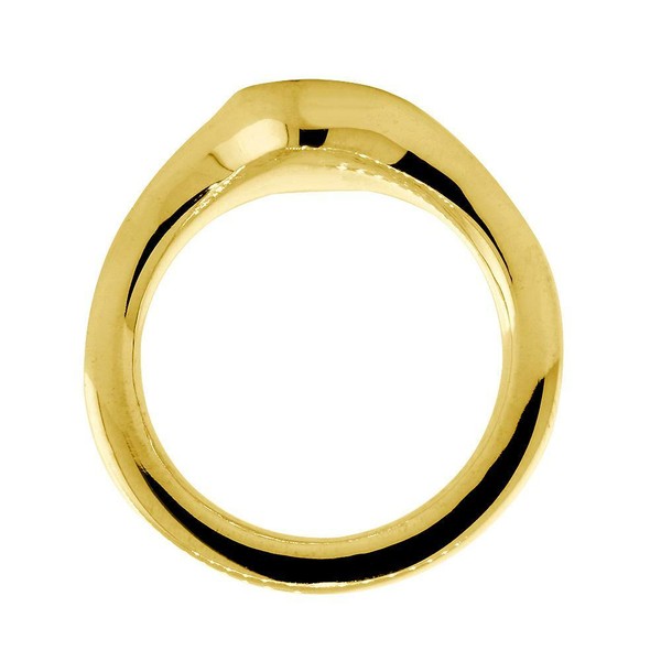 Alternate view of Yin Yang Ring, 8mm 14k Yellow Gold