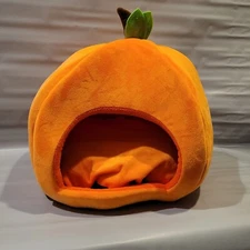 Pumpkin Pet Dog Puppy Cat Kitten Bed Nesting Cave Fruit Shape Plush