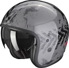 SCORPION Jethelm BELFAST EVO NEVADA grau schwarz moderner Vintage-Helm M 57/58
