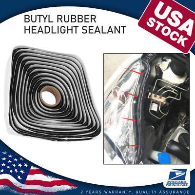 4M Butyl Rubber Glue Headlight Sealant Rope Windows Doors and Windshield Black