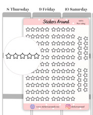 Star Rating Planner Sticker, Movie Review Sticker, Book Review Sticker