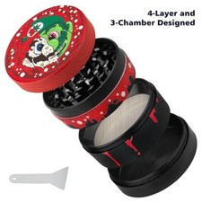 2 Inch Mario Grinder Crusher 4-Layer 50mm Herb & Tobacco Grinder Alloy Metal