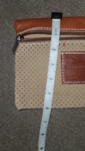Creazioni Maurizio Mujer 6"" x 9"" Bolso de Cuero Genuino con Cremallera Cierre Pequeño Defecto - Imagen 6 de 7