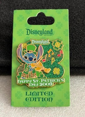 Disney Stitch Playing the Fiddle Happy St. Patrick's Day 2009 LE 1000 Pin