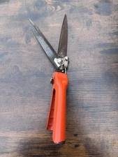 Vintage Garden Grass Hedge Shears Orange Handles Shear Magic #6970