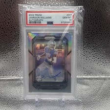 2022 Panini Prizm Jameson Williams #311 Silver Prizm Auto Rookie RC PSA 10
