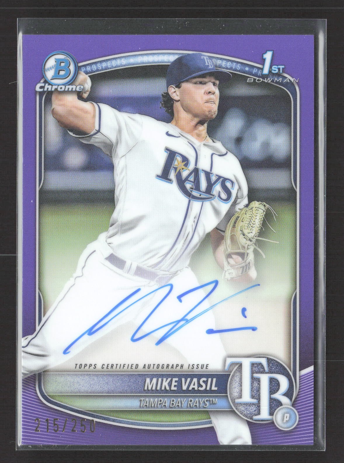 2025 Bowman Chrome Mike Vasil 1st Purple Refractor Auto /250 #CPA-MV