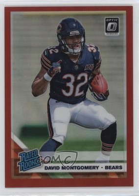 2019 Panini Donruss Optic Rated Red Prizm 66/99 David Montgomery Rookie RC 02l6