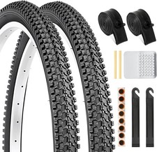 2 Pack 26" X 1.95" Mountain Bike Tire Set, 26 Inch Folding Replacement Puncture-