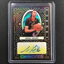 2021-22 Obsidian Moses Brown Aurora Auto Electric Etch Yellow 10/10