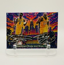 LA Lakers West Coast Custom Art Mint Downtown Kobe & Shaq Legends NBA Card