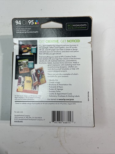 2 Stück Original HP 94 HP 95 Tintenpatrone für viele Drucker siehe Bild CC - Bild 2 von 5