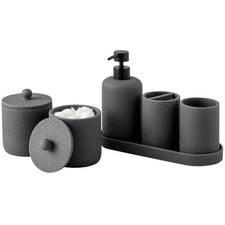Bathroom Accessories Set, 6 PCS Modern Bathroom Accessory Set with 15 OZ Soap...