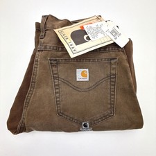 Vintage Carhartt Canvas Pants Mens 34x32 WU182 Chesnut Brown Faded NWT NOS READ