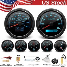 7 Gauge Set 85mm Boat Gps Speedometer 120kmh80mph Tachometer 8000rpm Gauge Us