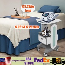 Practical Medical Cart Storage Cart Max Load60kg With 2 Trays 1 Drawers 4 Wheels
