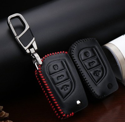 Leder Case Cover Kette für Toyota Corolla RAV4 Camry Highlander Schlüsselanhänge