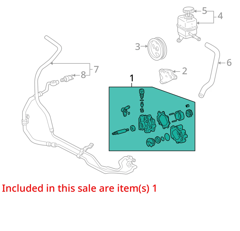 Bomba de dirección asistida compatible con 98-02 LEXUS LX470 605285 Foto 3 de 4