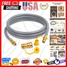 12 Feet 3/8" ID Natural Gas Hose, Low Pressure LPG Hose with Quick Connect, f...