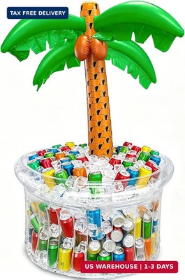Inflatable Palm Tree Cooler, 200+ Drinks Super Large Capacity, Pool Party Decora