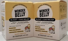 (2x) Wonder Belly Bloat+Gas Relief Mango Smoothie 42 Chewable Tabs Ex 9/26