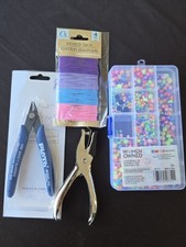 Beading  Craft Kit   Alphabet Beads, Tools, Elastic Cord 500 pcs 