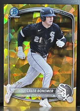 2025 Bowman Draft Sapphire Caleb Bonemer Gold Refractor /50 #BDC-184 RC 📈🔥💎