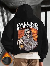 Men'S Hooded Sweatshirt - Falling in Reverse Graphic Pullover Hoodie with Hood,