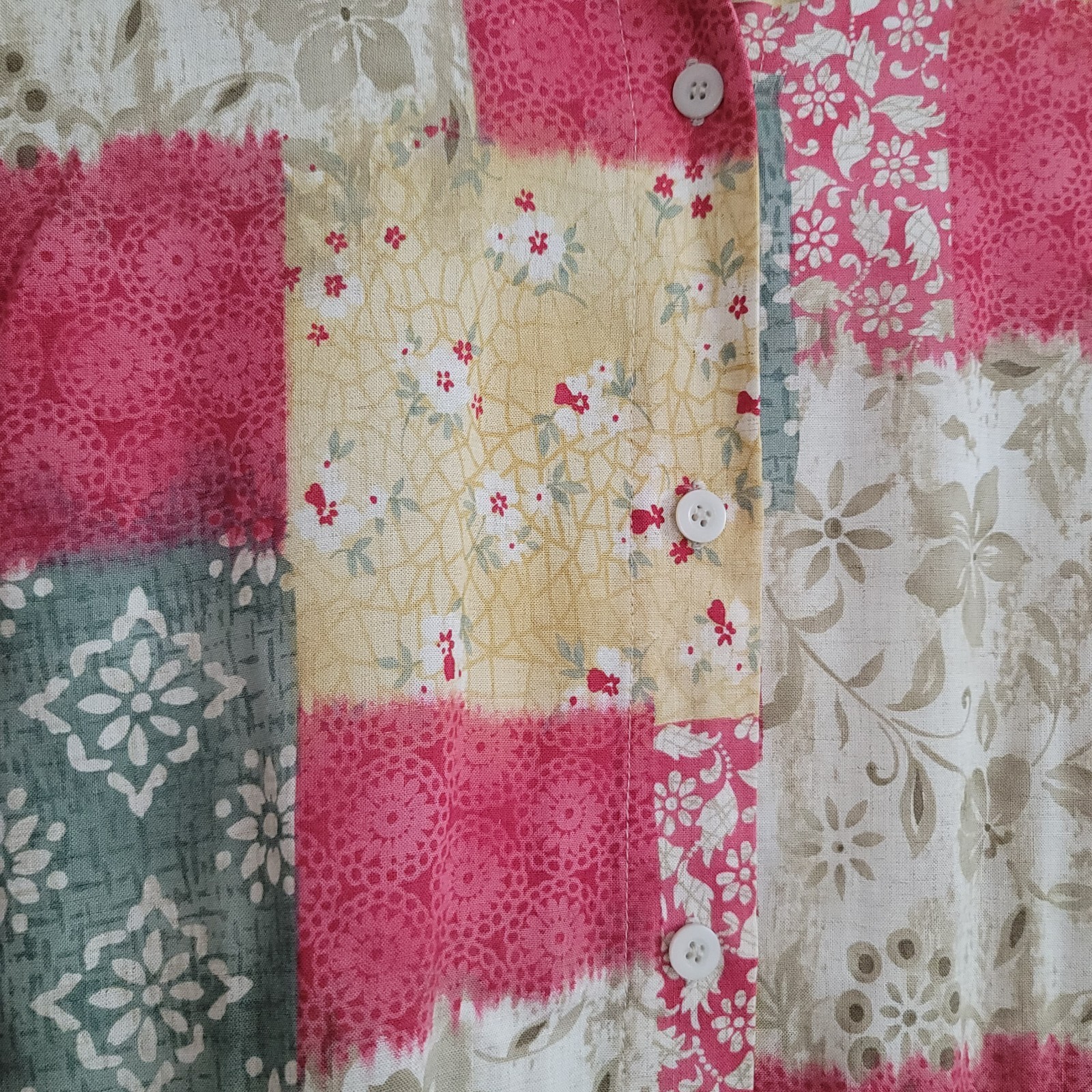 Alfred Dunner Patchwork Quilt Design Button Up Sh… - image 2