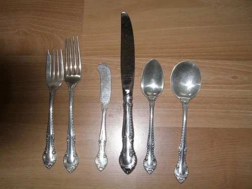 Gorham English Gadroon 6 piece place setting sterling siiver