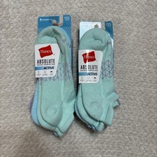 Women  s Hanes Absolute Active No Show Tab Socks 8pr Size 5-9 Multicolor