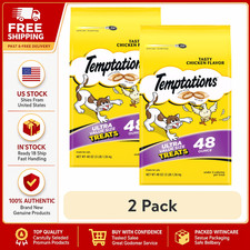 2 Pack Temptations Classic Tasty Chicken Flavor Crunchy and Soft Treats for Cats
