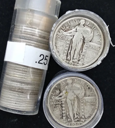 $10 Face Value Roll Standing Liberty  Quarter 25c  w/ Dates -Multiple Available-