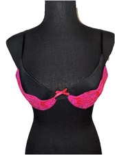 36C Black  Pink Push-Up Bra