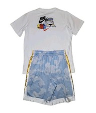 Nike Dri-fit Youth XL Blue  Yellow Athletic Shorts  Graphic T-shirt Outfit