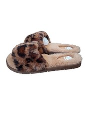 NIB Yellow Box Fenula Animal Print Slip On Slipper Sandal Size 11