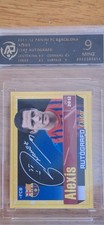 2011-12 Panini FC Barcelona Soccer Autografo #134 Alexis RPA 9 MINT Graded