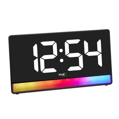 TFA 60.2051.01 Digitalwecker mit Stimmungslicht Snooze Ladefunktion via USB-Port