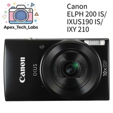 Canon PowerShot ELPH 200 IS/ IXUS 190 IS/ IXY 210 Digital Camera 20MP Black WiFi